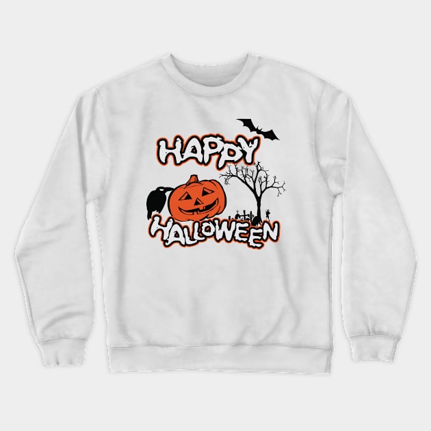 Happy Halloween Crewneck Sweatshirt by nektarinchen